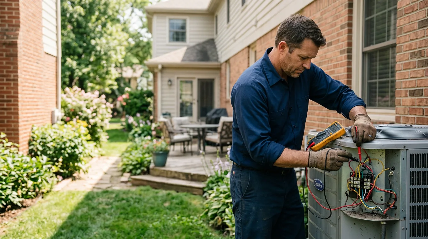 HVAC technician working near Sherman, TX